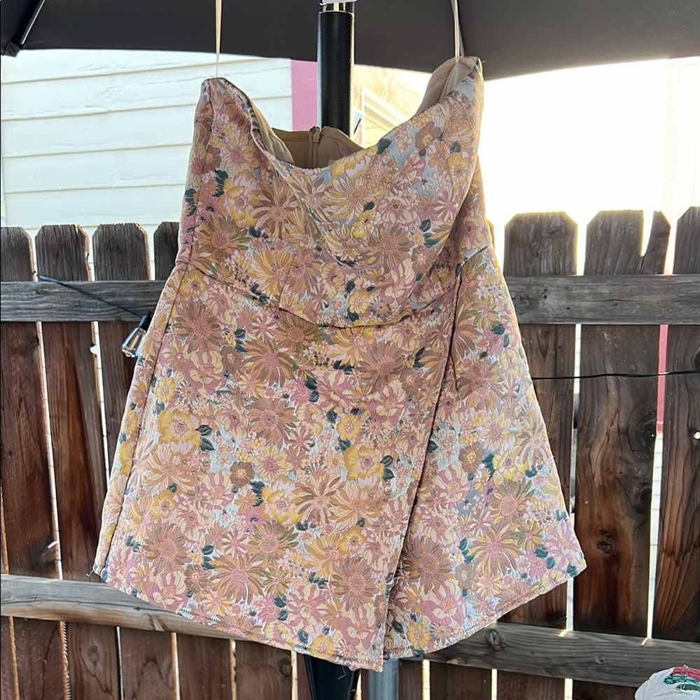 Altar'd State Nude Strapless Dress